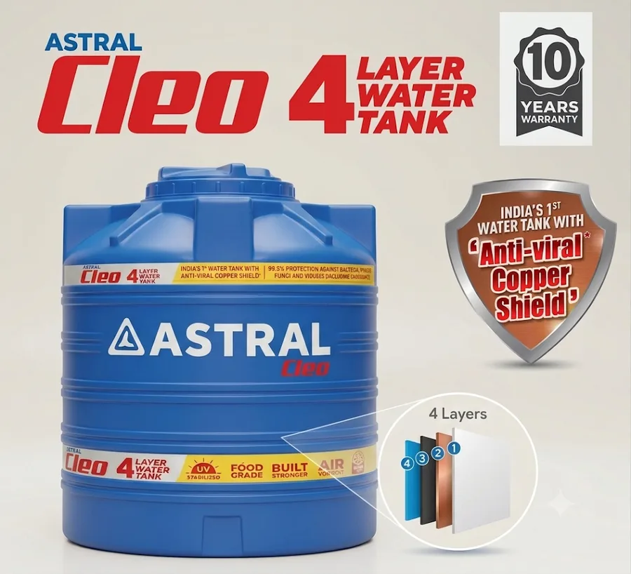 Astral Cleo 4-Layer Water Tank 1000 Ltr