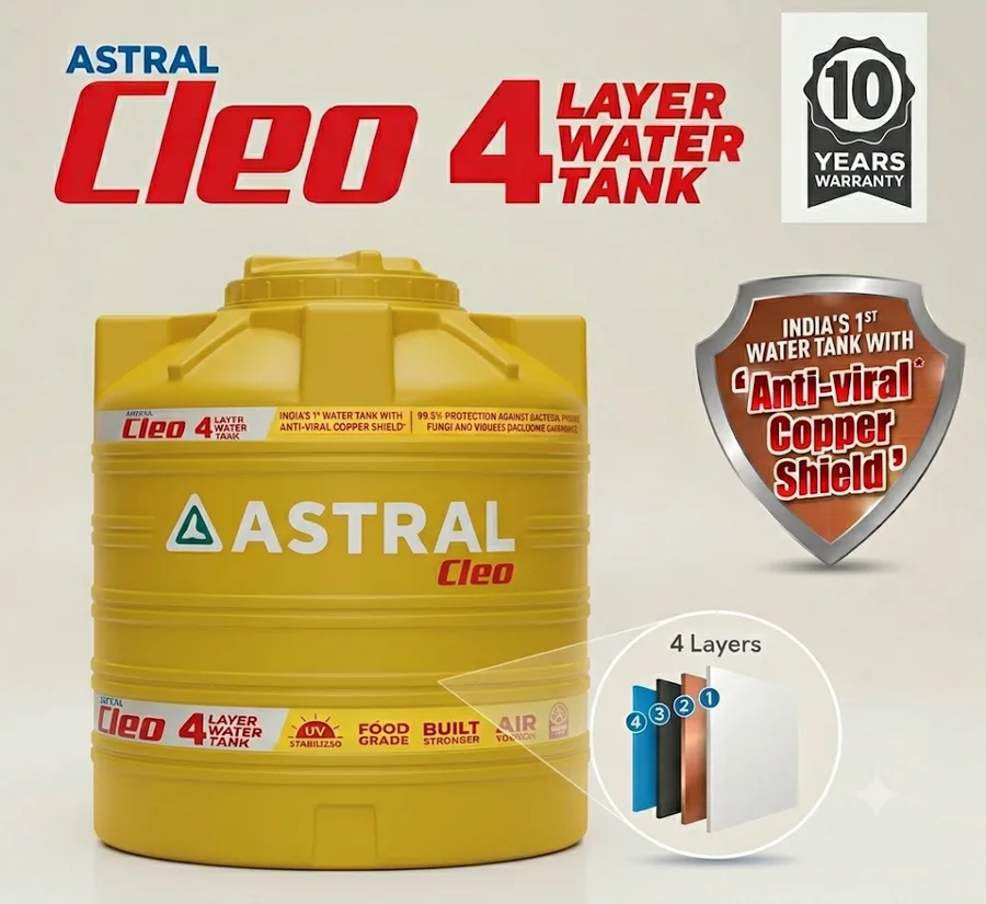 Astral Cleo 4-Layer Water Tank 1000 Ltr
