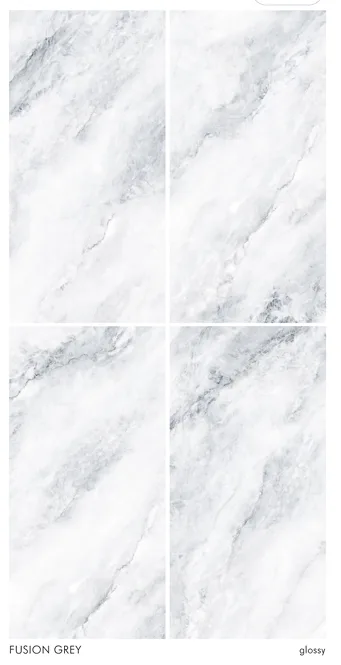 Fusion Grey High Glossy 24" x 48" GVT Tiles I Cera