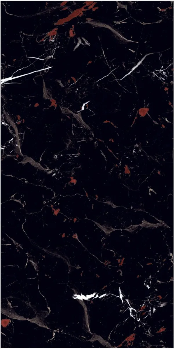 OMBRA BLACK 600x1200 SUPER HIGH GLOSS GVT Tiles Uday