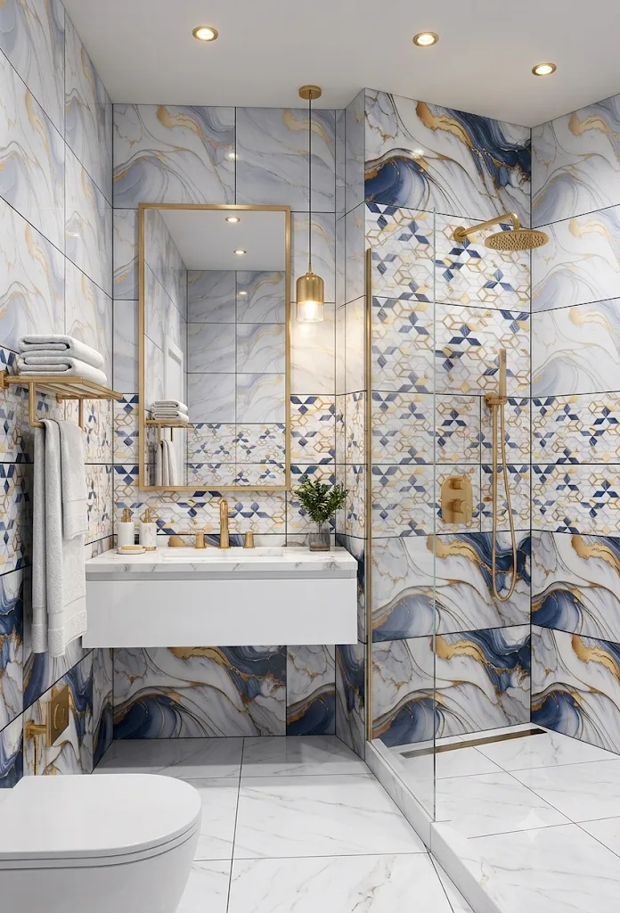2021 HL-1 350 x 450 Glossy Wall Tiles Grace Art
