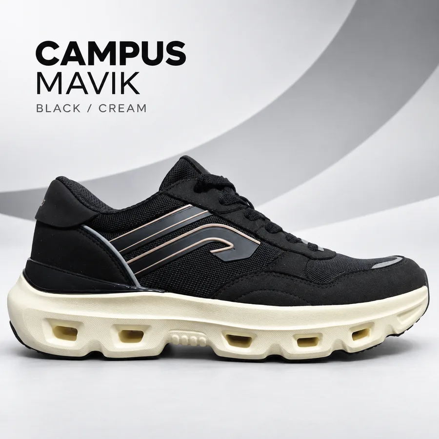 Campus MAVIK - Black cream Shoes