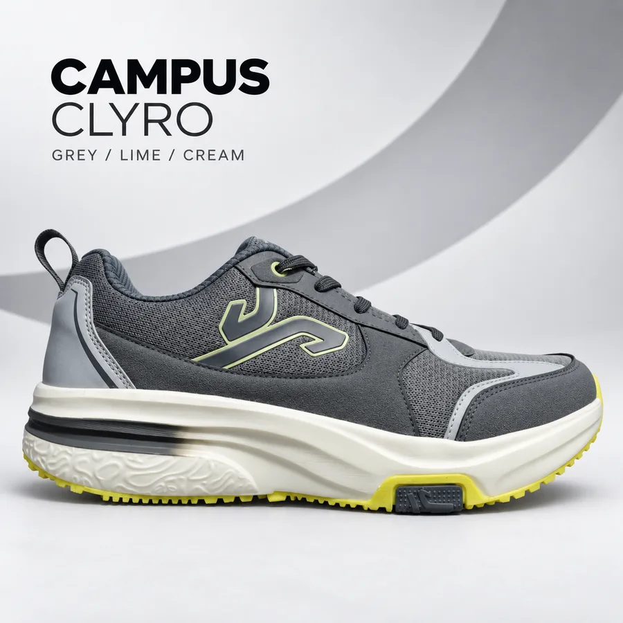 Campus CLYRO - Grey lime cream Shoes