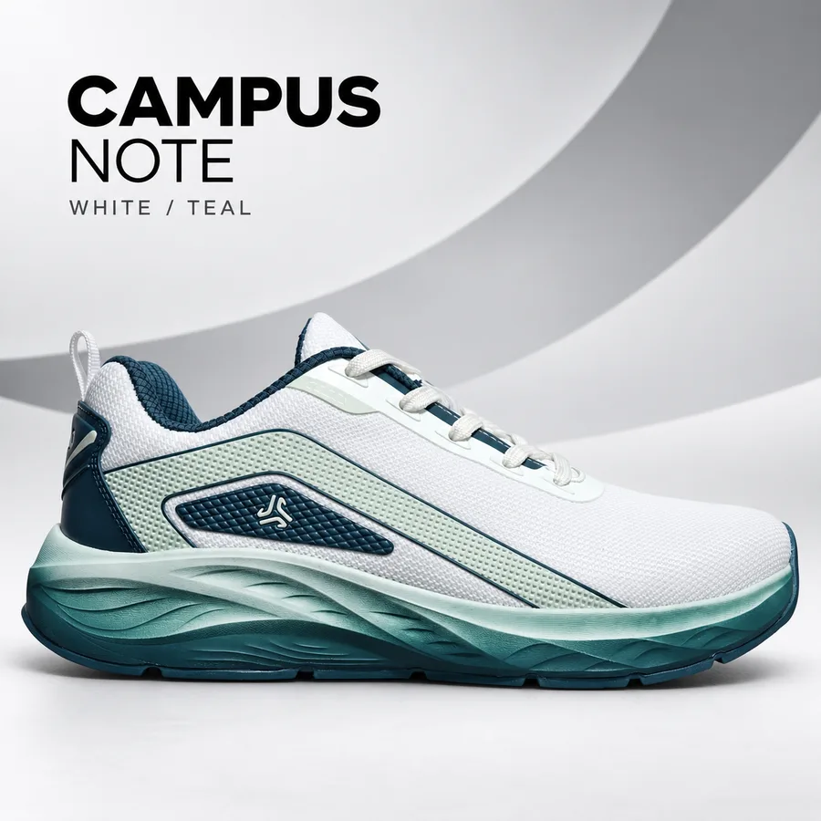 Campus NOTE - White teal Shoes