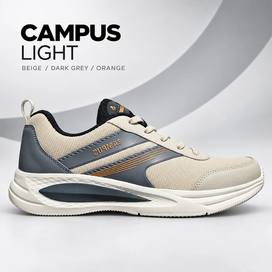 Campus LIGHT - Beige Dark Grey Orange Shoes