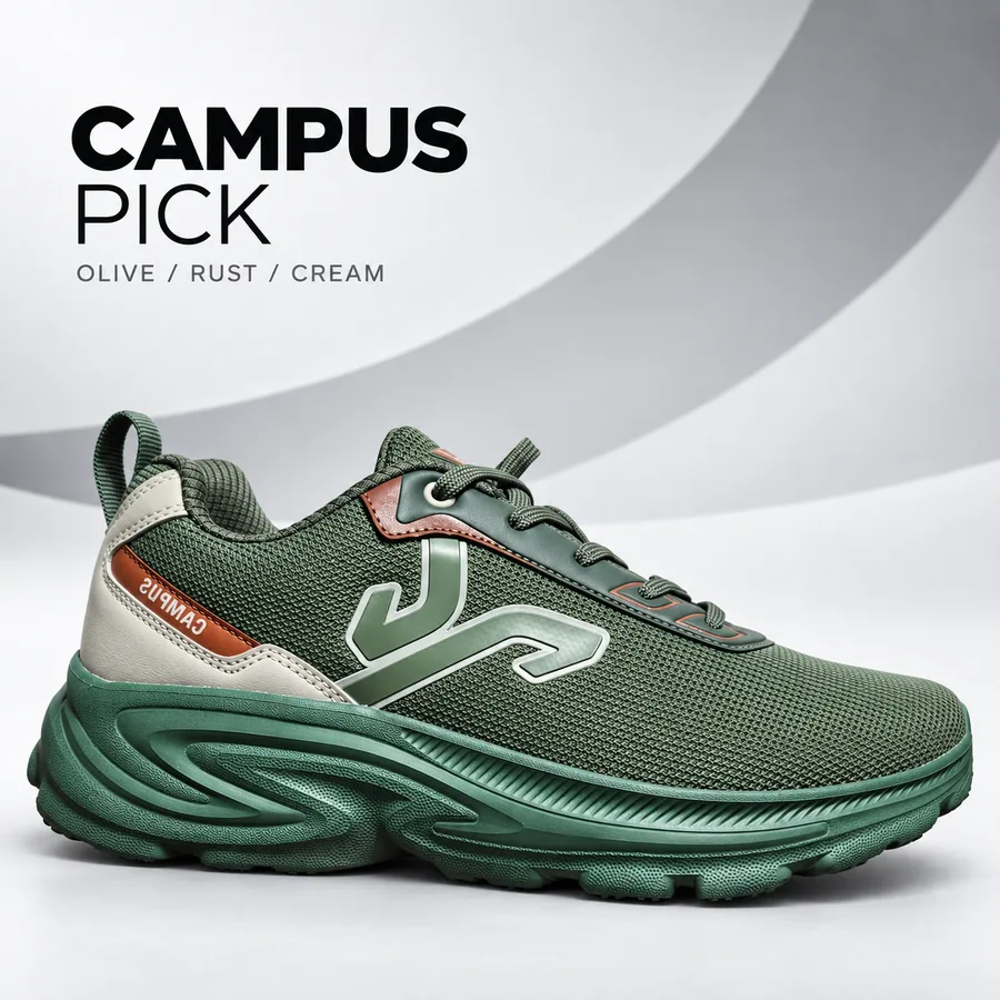 Campus PICK - Olive Rust Cream Shoes