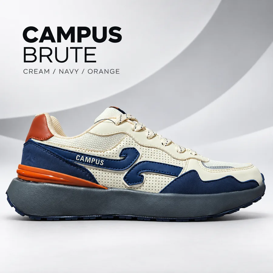 Campus BRUTE - Cream Navy Orange Shoes