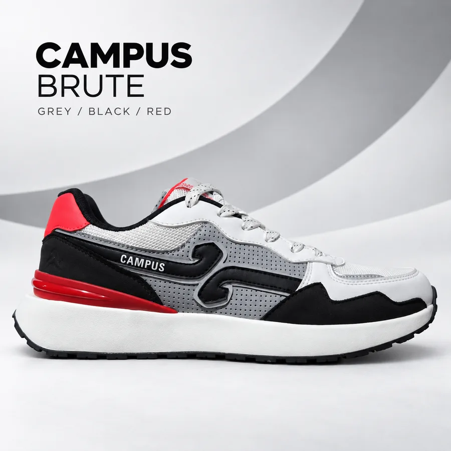 Campus BRUTE - Grey Black Red Shoes