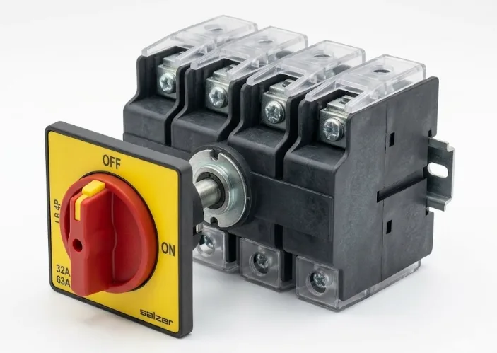 LB 4 Pole ON-OFF Switches - Base MTG Switch with DIL and Pad Lock 125A