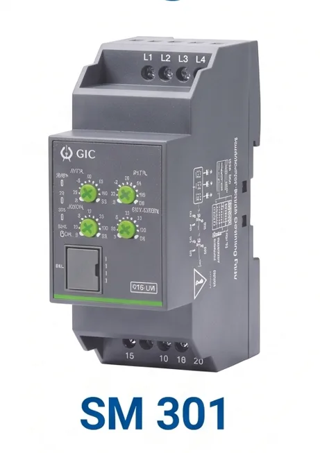 Supply Monitoring - SM301/SM500/SM501/SM800/SM600 - SM301 Single Phasing Preventor Fail Safe, 65VAC Asym, 415VAC 1C/O