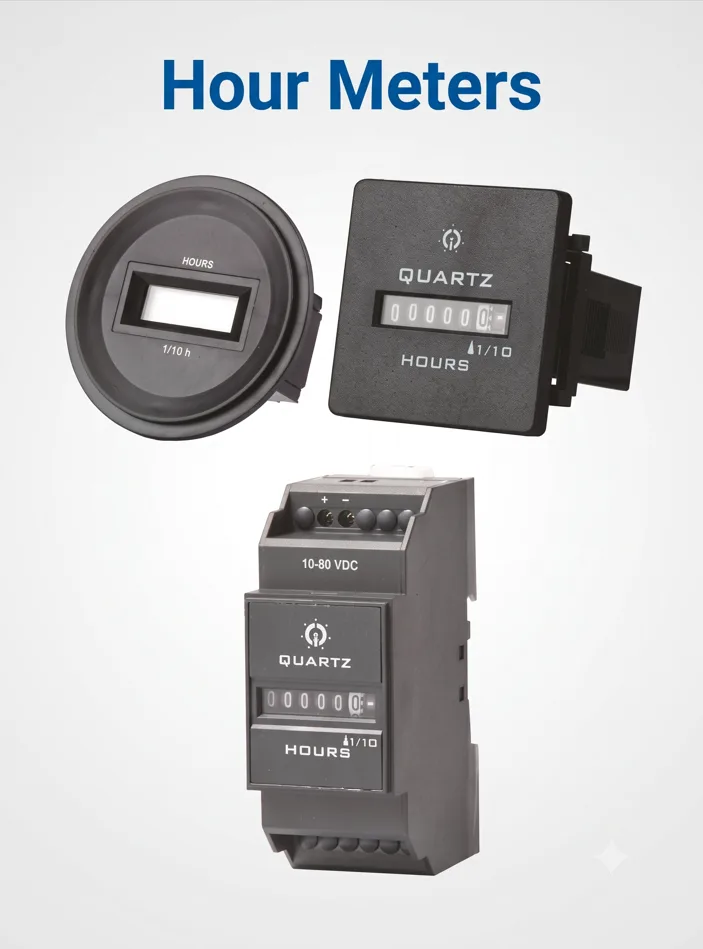 Hour Meters - HM36 85-265VAC Flush Mounting
