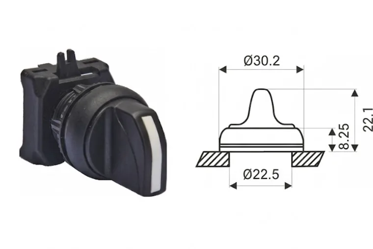 Gen Next Push Button & Selector Actuators - Symmetric Head 3 Position Non Spring Return