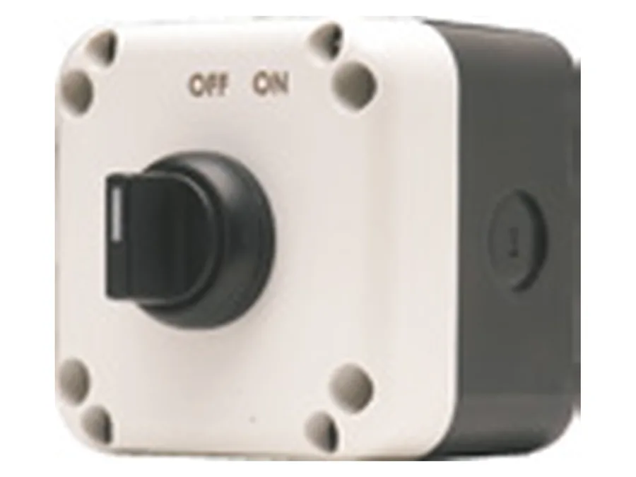 Universal Push Button Stations (ABS plastic body) - Two Position Symmetric Head Selector - Black, OFF/ON 1NO