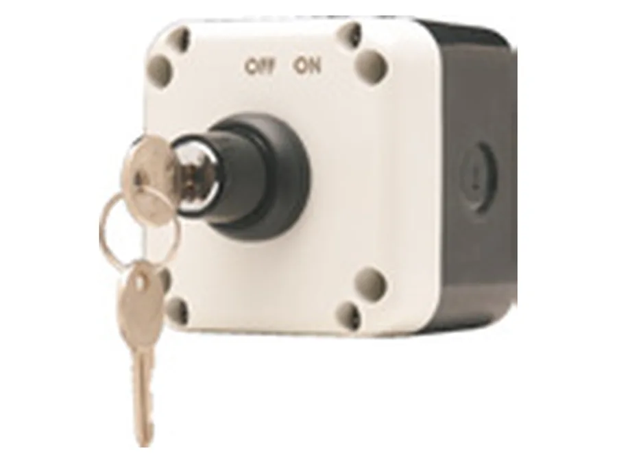 Universal Push Button Stations (ABS plastic body) - Two Position Lock & Key Rotary Switch, OFF/ON 1NO