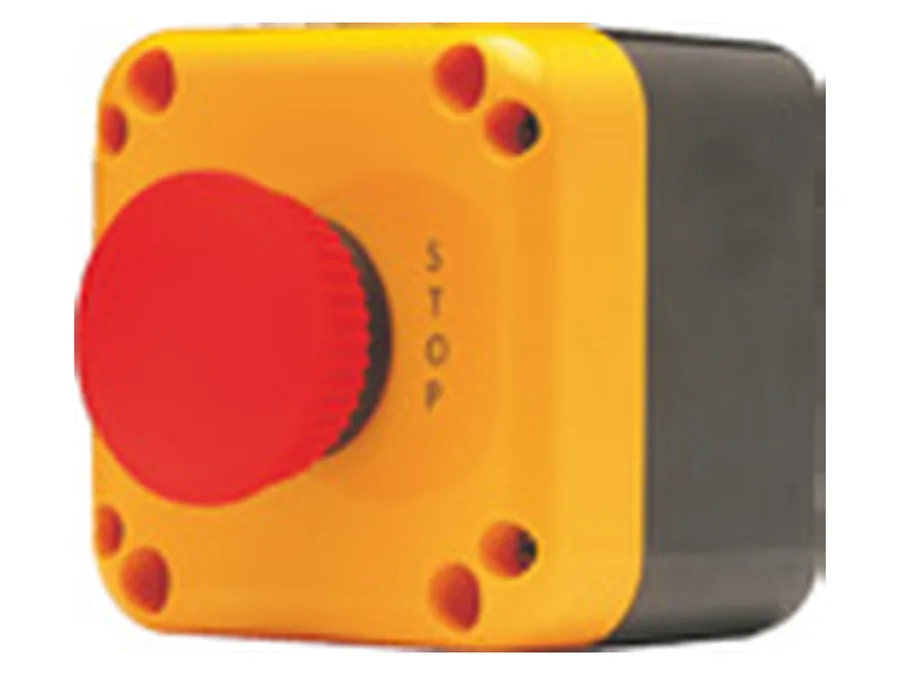 Universal Push Button Stations (ABS plastic body) - Mushroom Head Actuator Push Function, STOP 1NC