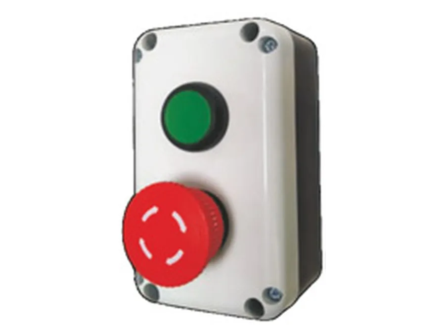 Universal Push Button Stations (ABS plastic body) - 2-Station: START(NO)+Mushroom Push Turn STOP(NC)