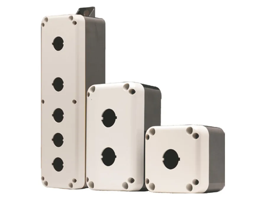 Push Button Station Enclosure - Enclosure Grey-Black single hole