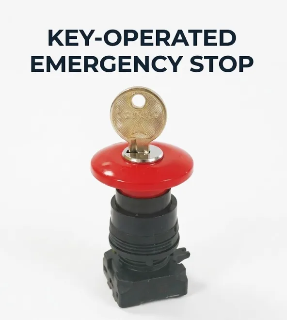 Gen Next Push Button & Selector Actuators - Mushroom Head Lock And Key Actuator