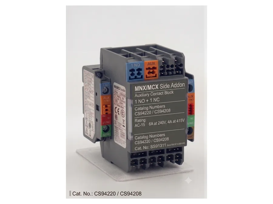 Side Add-on Aux Contact Block - Second right 1 NO + 1 NC