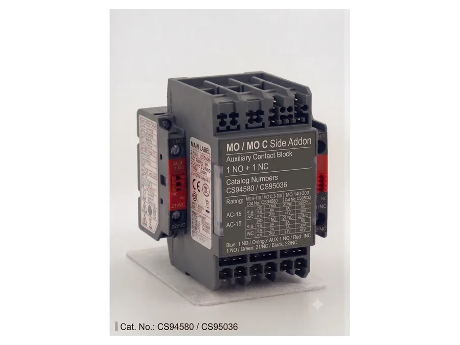 Side Add-on Aux Contact Block - Second right 1 NO + 1 NC