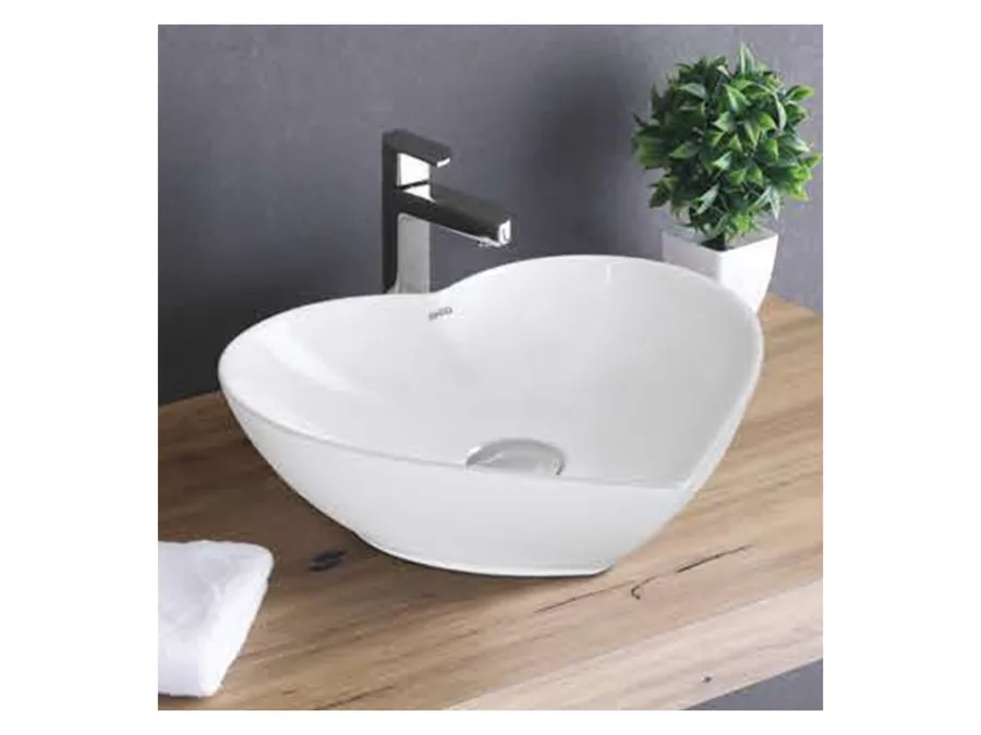 HEART TABLE TOP BASIN WHITE SONARA