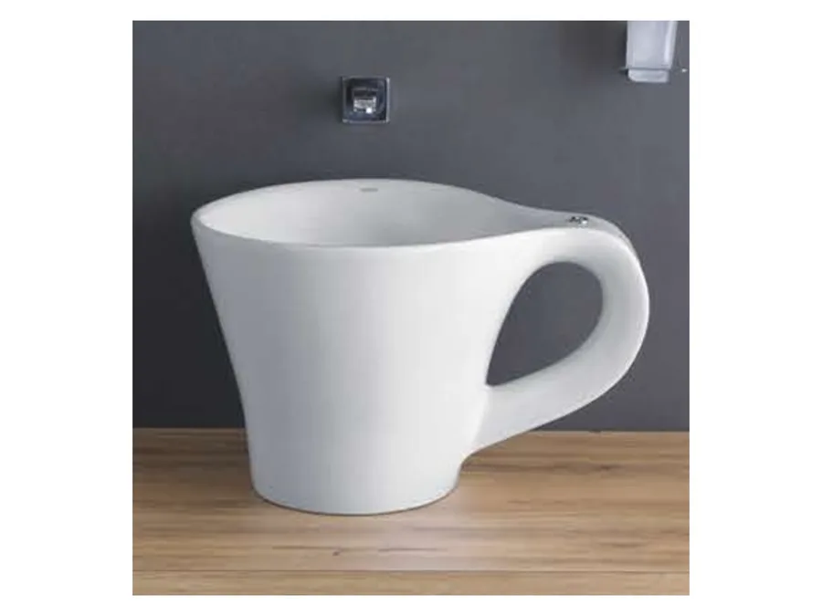 CUP TABLE TOP BASIN WHITE SONARA