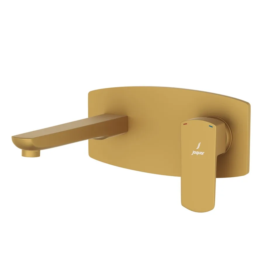 Jaquar Kubix Prime Wall Mounted Basin Mixer Exposed Parts Kit - Gold Matt PVD | KUP-GMP-35233NKPM