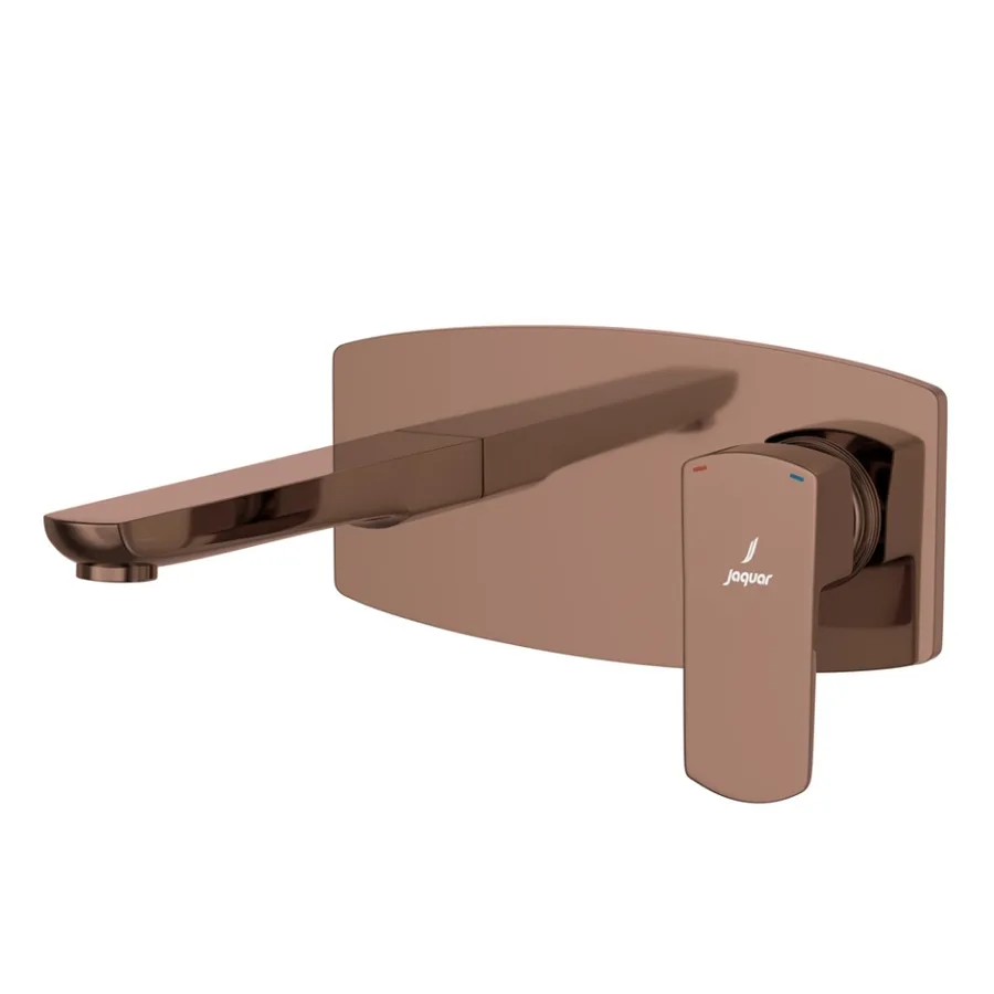 Jaquar Kubix Prime Wall Mounted Basin Mixer Exposed Parts Kit - Blush Gold Bright PVD | KUP-BGP-35233NKPM