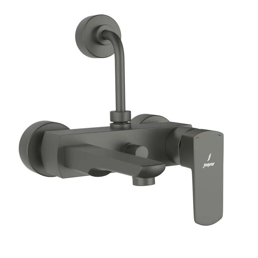 Jaquar Kubix Prime Single Lever Wall Mixer with Overhead Shower Provision - Graphite | KUP-GRF-35117PM