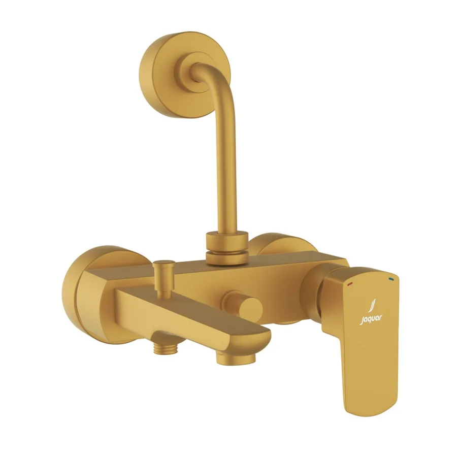 Jaquar Kubix Prime 3-in-1 Single Lever Wall Mixer - Gold Matt PVD | KUP-GMP-35125PM