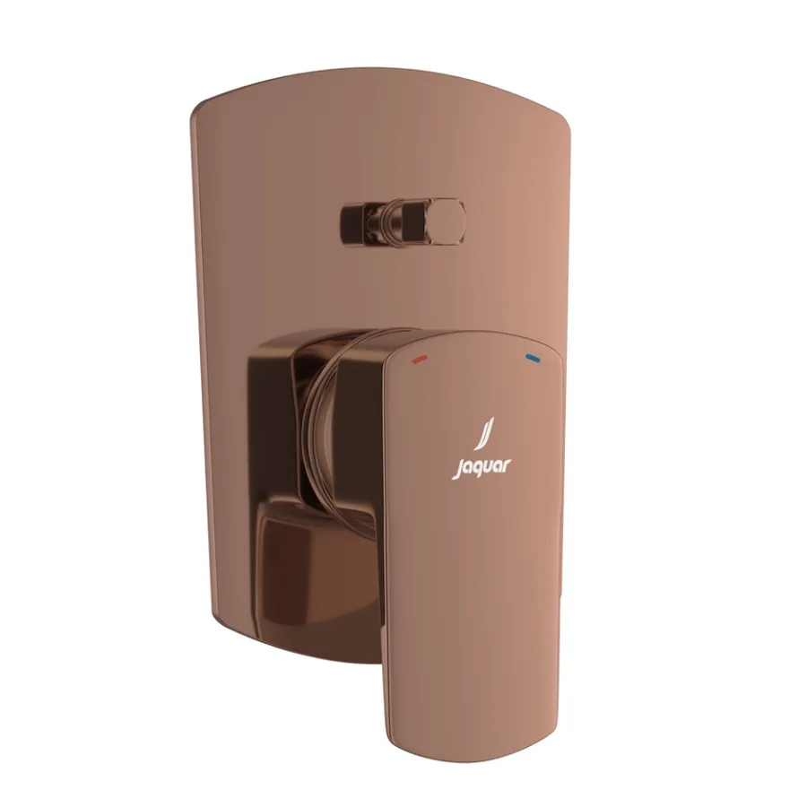 Jaquar Kubix Prime Hi-Flow Single Lever Diverter Exposed Parts Kit - Blush Gold Bright PVD | KUP-BGP-35079NKPM