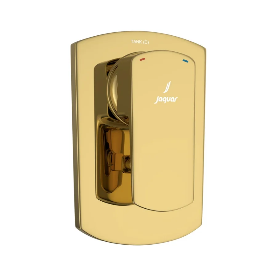 Jaquar Kubix Prime Single Lever 3-Inlet Diverter Exposed Parts Kit - Gold Bright PVD | KUP-GBP-35193NKPM
