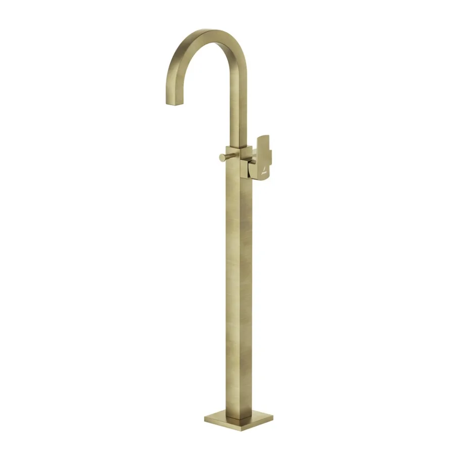 Jaquar Kubix Prime Floor Mounted Single Lever Bath Mixer Exposed Parts - Antique Bronze | KUP-ABR-35121KPM