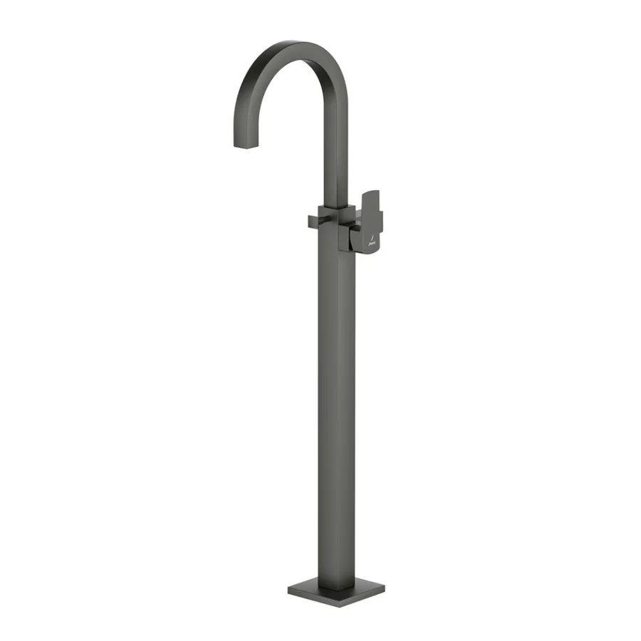 Jaquar Kubix Prime Floor Mounted Single Lever Bath Mixer Exposed Parts - Graphite | KUP-GRF-35121KPM