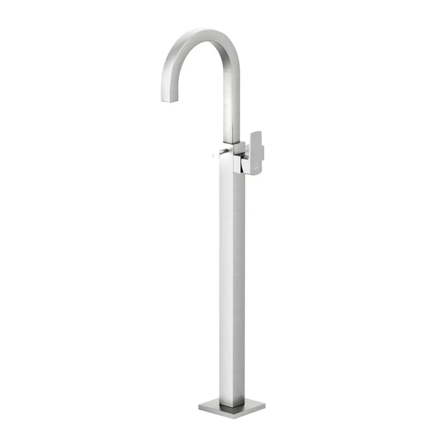 Jaquar Kubix Prime Floor Mounted Single Lever Bath Mixer Exposed Parts - Stainless Steel | KUP-SSF-35121KPM