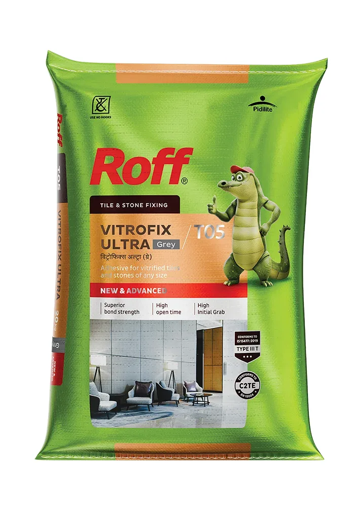 Roff Vitrofix Ultra Large Format Tile Adhesive - Grey - 20 kg