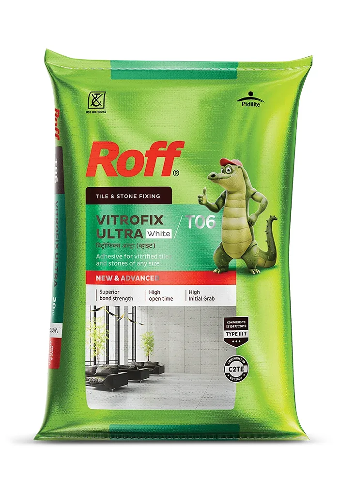 Roff Vitrofix Ultra Large Format Tile Adhesive - White - 20 kg