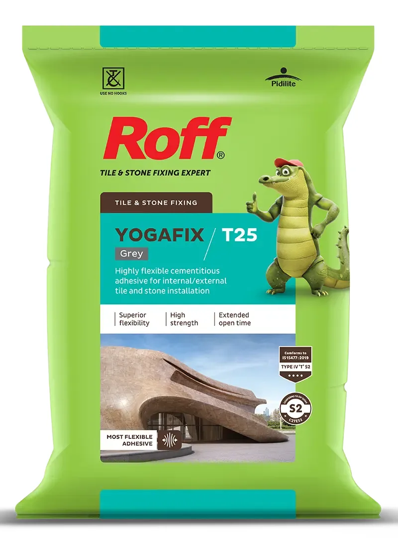 Roff Yogafix Highly Flexible Tile & Stone Adhesive - Grey - 20 kg