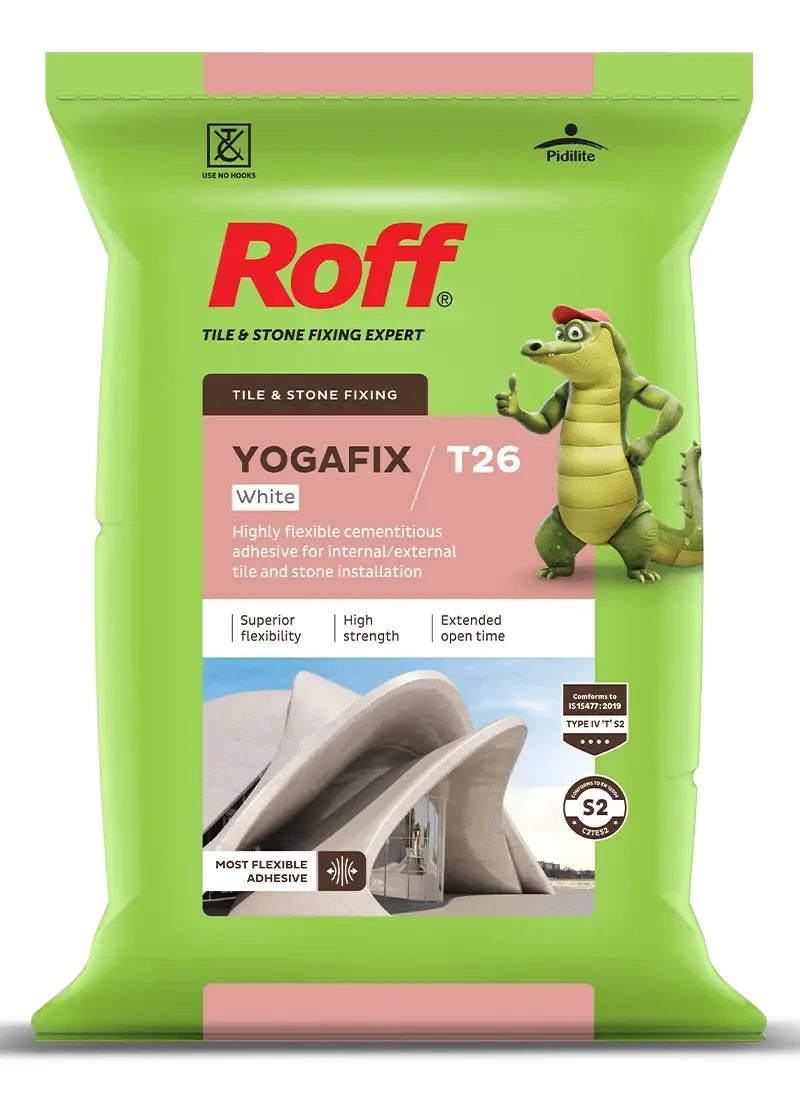 Roff Yogafix Highly Flexible Tile & Stone Adhesive - White - 20 kg