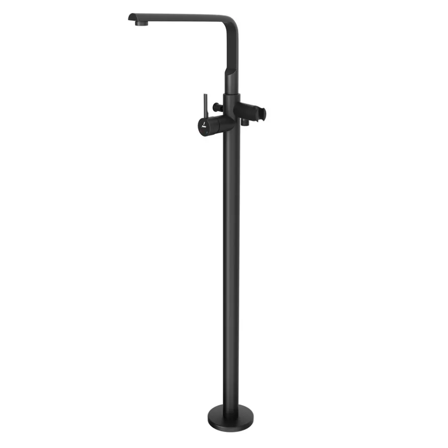 Jaquar Florentine Prime Floor Mounted Bath Mixer Exposed Parts - Black Matt | FLP-BLM-5121KPM