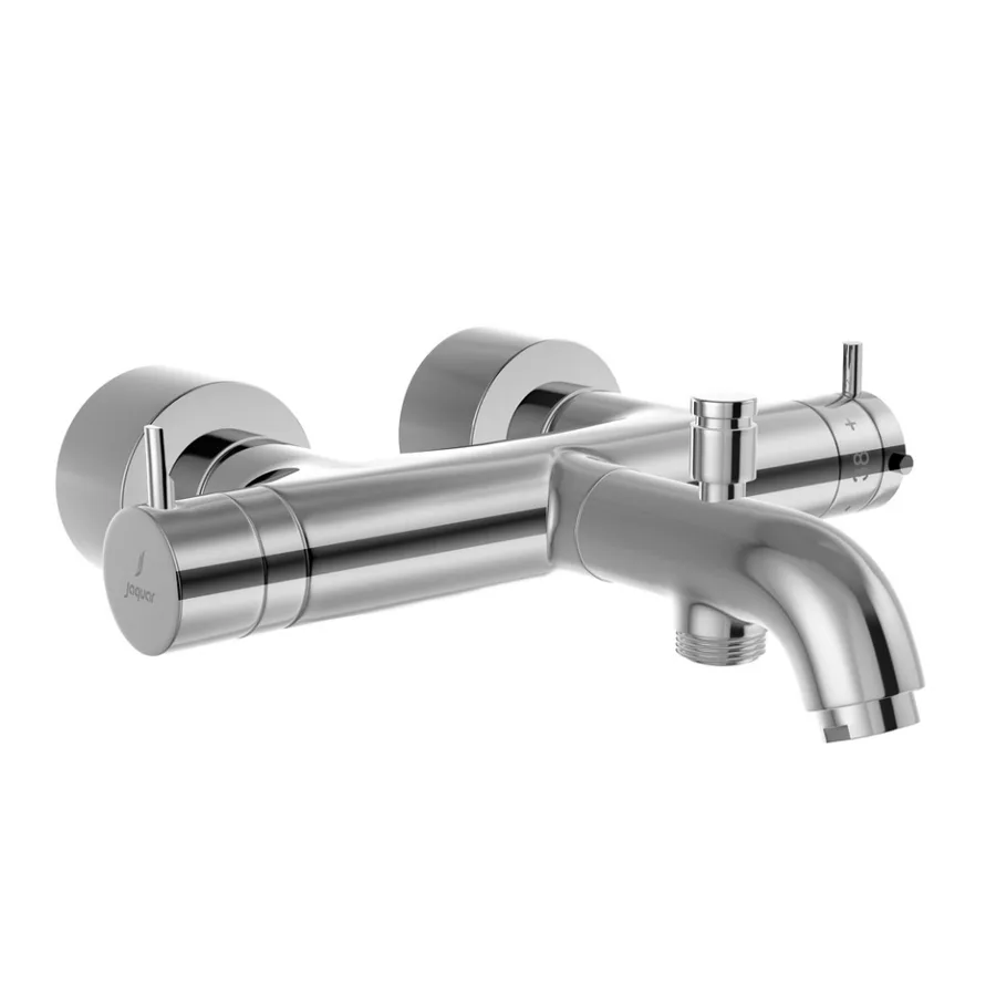 Jaquar Florentine Prime Wall Mounted Thermostatic Bath and Shower Mixer - Black Chrome | FLP-BCH-5657PM