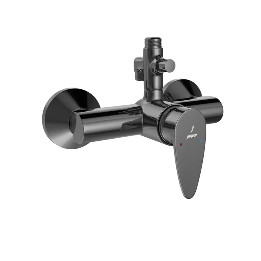 Jaquar Vignette Prime Single Lever Shower Mixer with Shower Pipe and Hand Shower Connections - Black Chrome | VGP-BCH-81145
