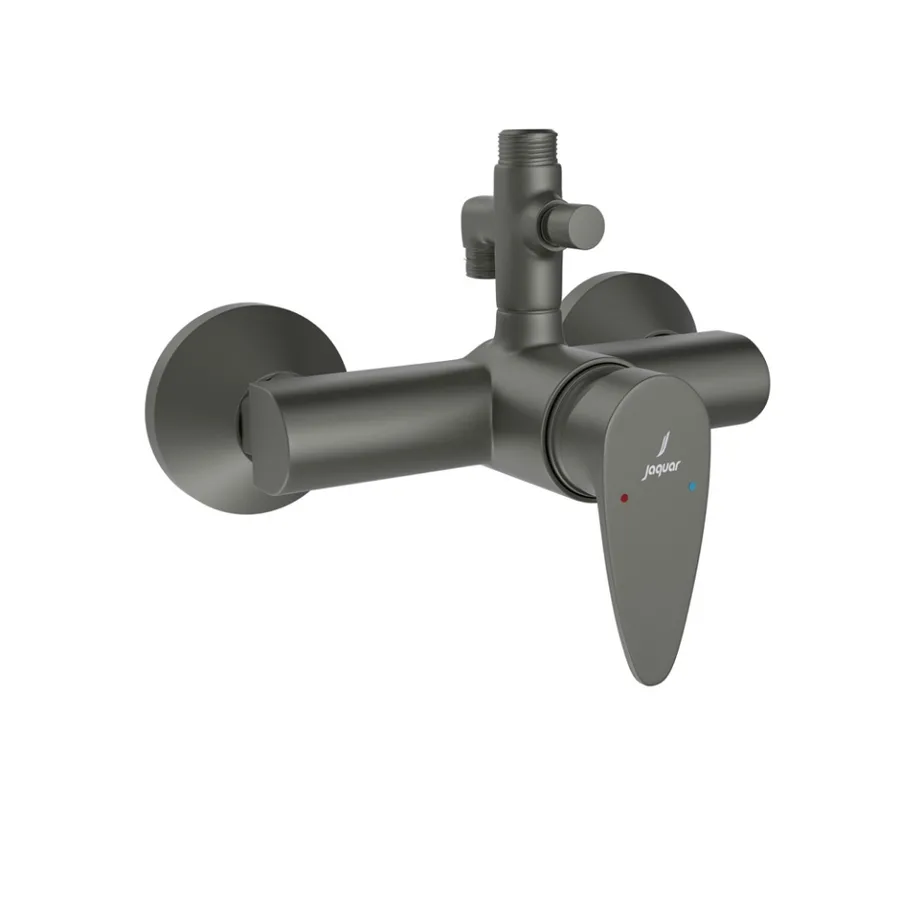 Jaquar Vignette Prime Single Lever Shower Mixer with Shower Pipe and Hand Shower Connections - Graphite | VGP-GRF-81145