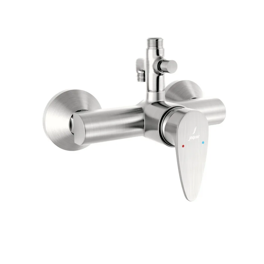 Jaquar Vignette Prime Single Lever Shower Mixer with Shower Pipe and Hand Shower Connections - Stainless Steel Finish | VGP-SSF-81145