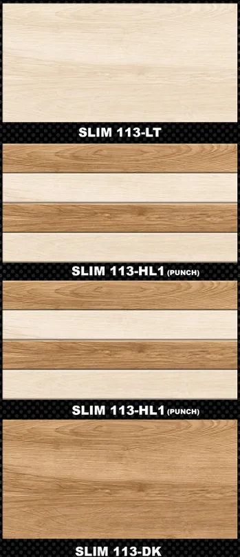 Sanvis SLIM 113-HL1 Golden Beige Glossy Bathroom Wall Tile 300x600 mm