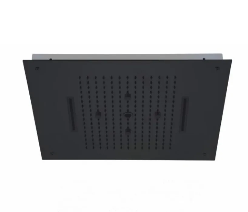Ceiling Shower with LED 20x22 - Black
