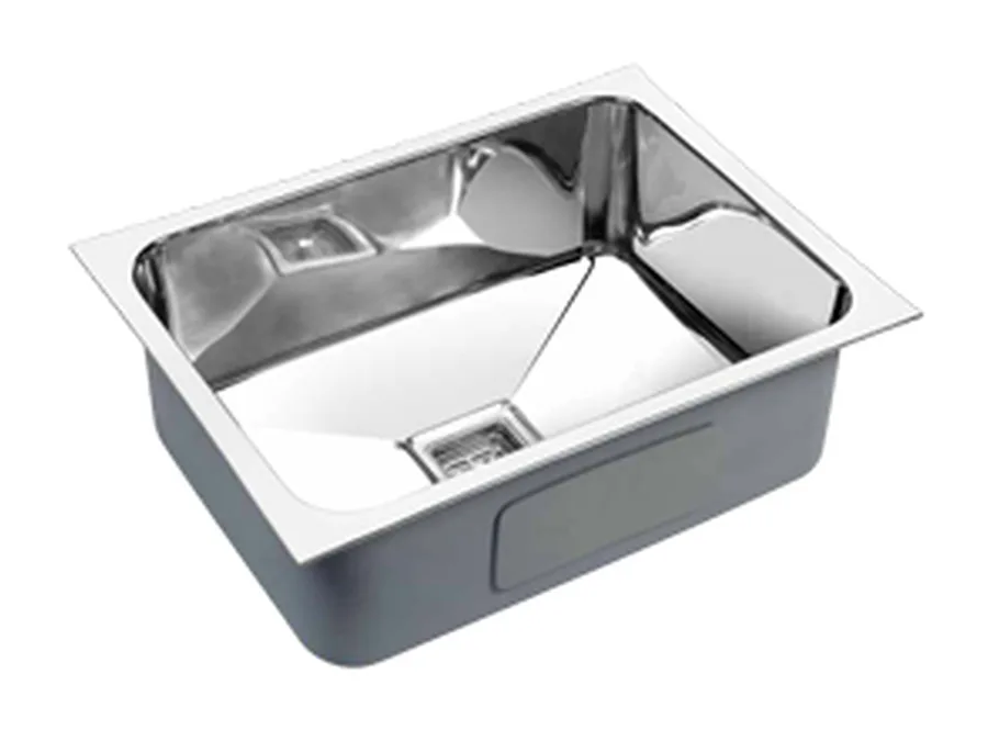 Polo SS Square Bowl Kitchen Sink 24"x18" (9" Depth) - Premium