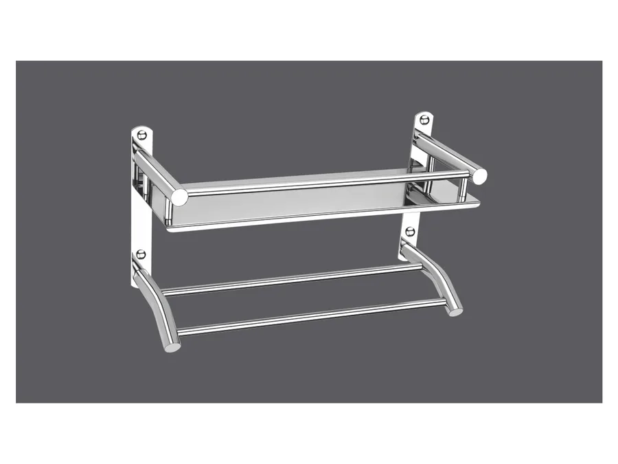 Sparrow Single Shelf Towel Rack - Chrome Plated, 15 x 5 x 7.5