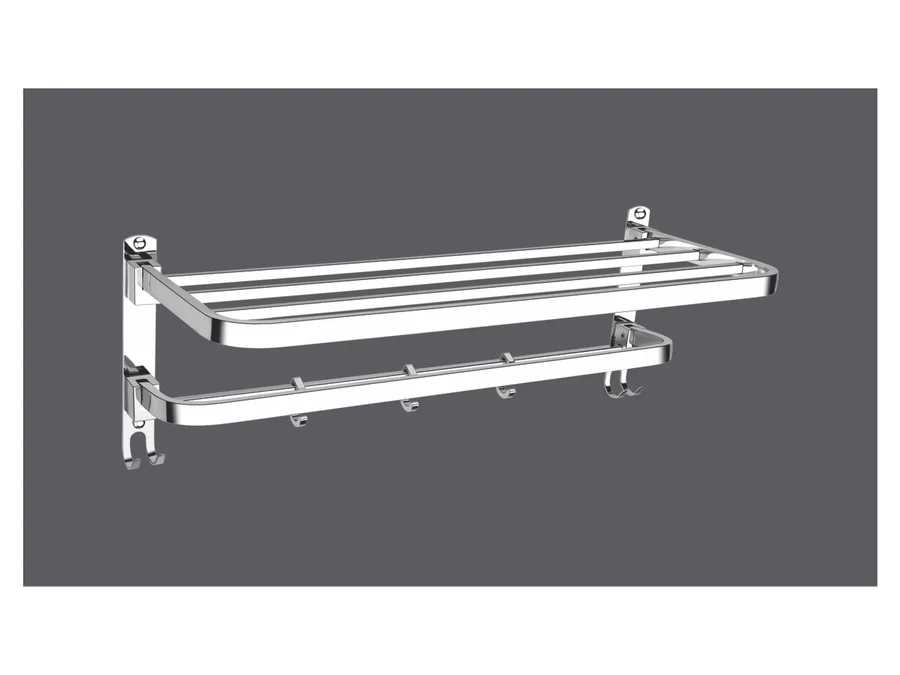 Sparrow Folding Towel Rack (Round) - Chrome Plated, 24"