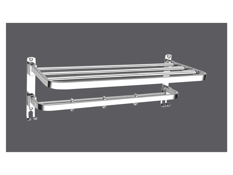 Sparrow Folding Towel Rack (Square) - Chrome Plated, 24"